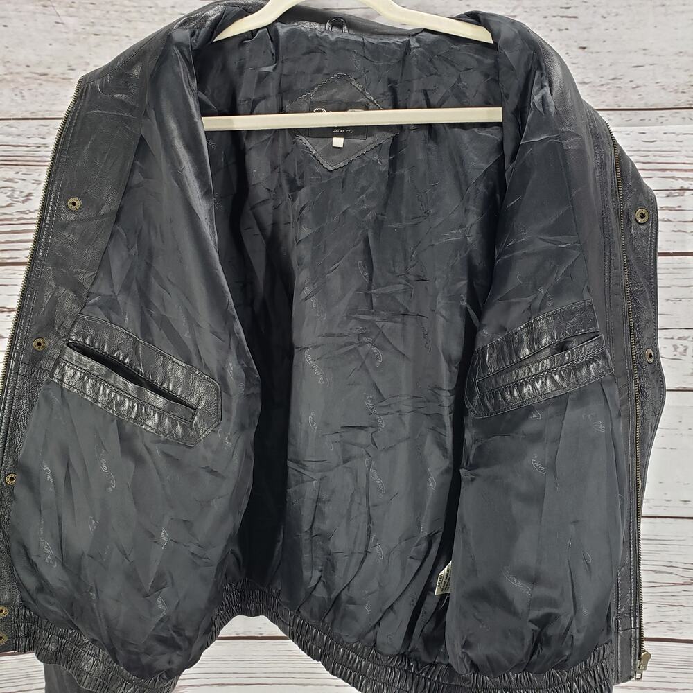 Monaco Leather Italy Men's Snap/Full Zip Lambskin Leather Jacket Size XL - Picture 4 of 16